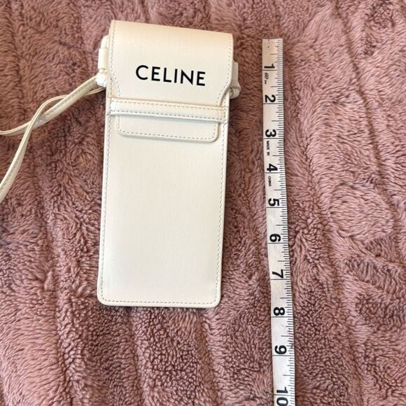 Celine authentic off white leather phone case carrier - Picture 8 of 11